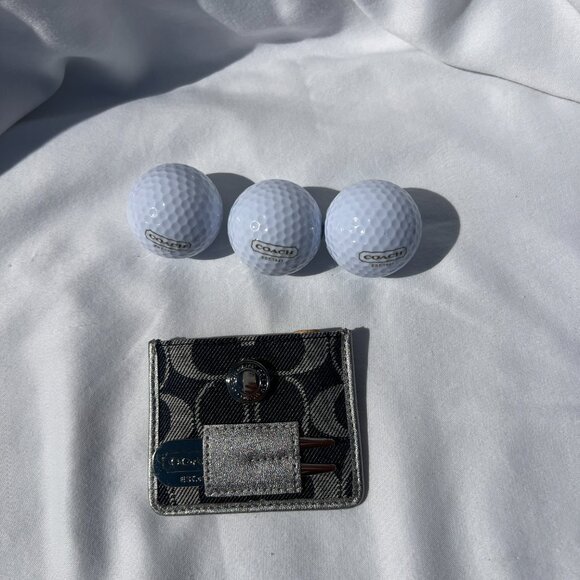 Coach Signature Denim Golf Tee Set - Picture 2 of 6